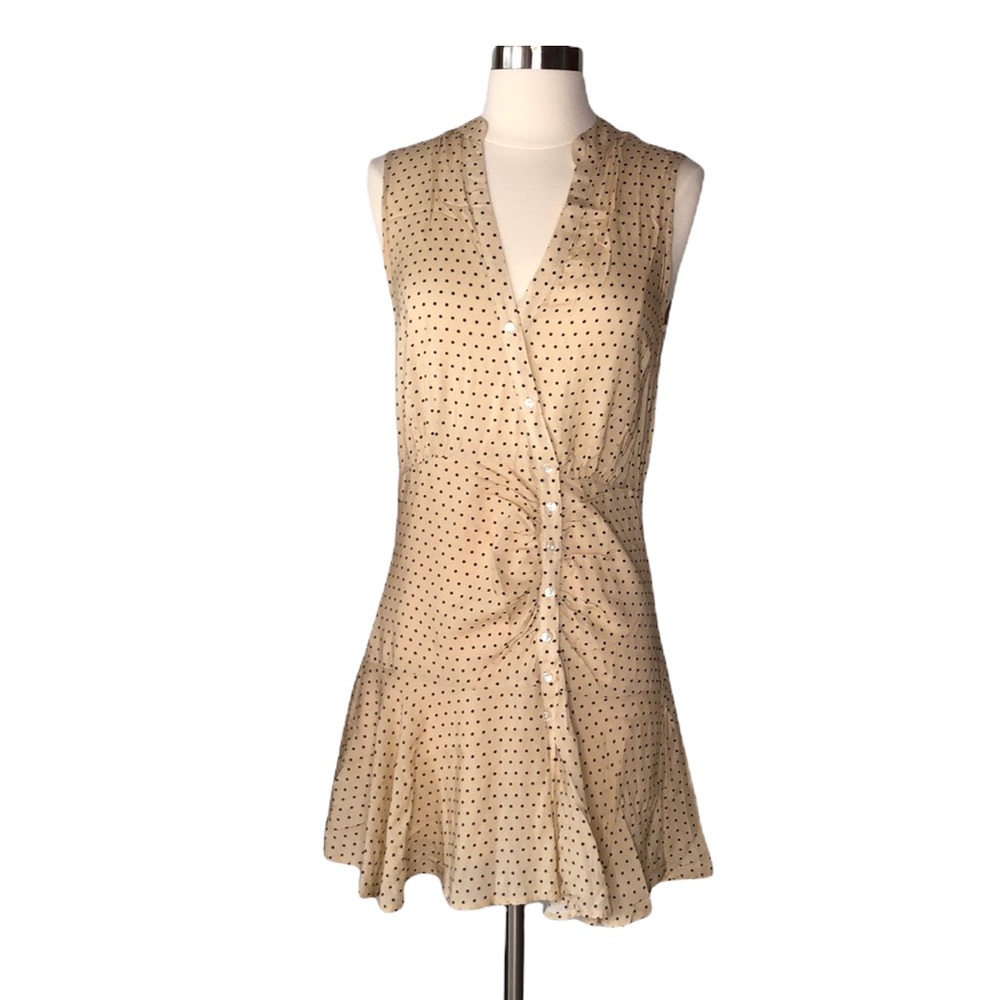 Anthropologie Lieth Polka dot Sleeveless Mini Dress Size XS